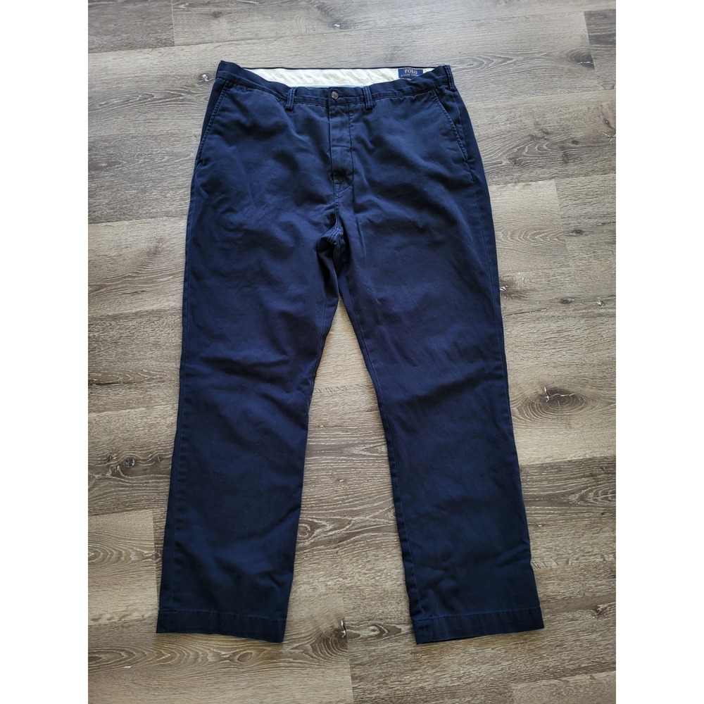 Mens Polo Ralph Lauren Navy Twill Chino Classic Fit Pants Sz 38